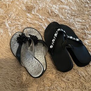 Sandal BUNDLE!!!!Elegant Black and Silver Women's Sandals